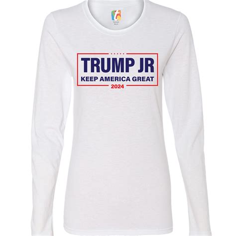 Donald Trump Jr 2024 Womens Long Sleeve T Shirt Keep America Great