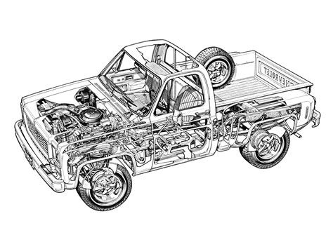 Chevrolet C Cutaway Drawing In High Quality