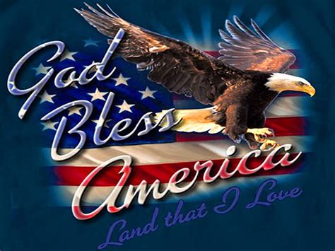 God Bless America Celebration Eagle America July Flag Hd