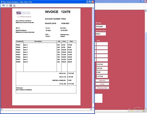 Small Business Invoice Software Free Download Invoice Template Ideas