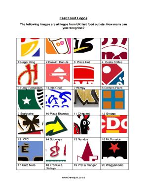 By digdirb plays quiz updated may 16, 2018. Fast Food Logos Uk - Fill Online, Printable, Fillable ...