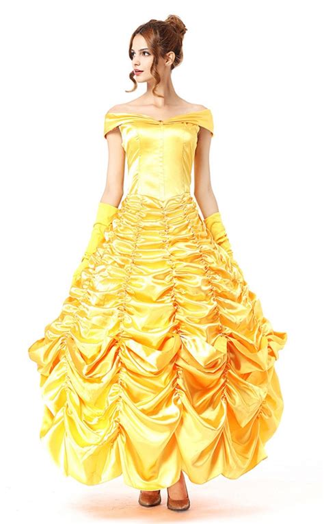 Halloween Fairy Princess Yellow Queen Dress