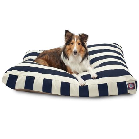 Majestic Pet Vertical Stripe Rectangle Dog Bed Treated Polyester