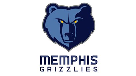 Nba Memphis Grizzlies Logo With Half Face Grizzly Bear