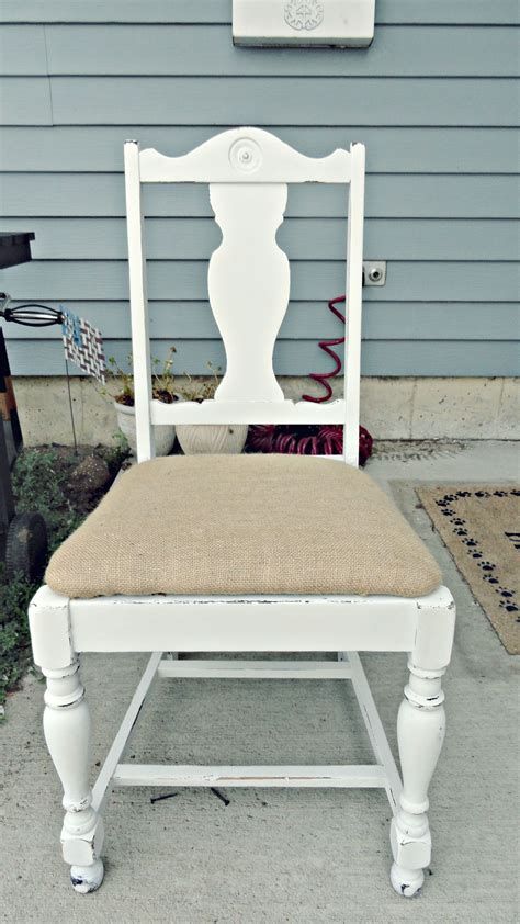 Shop online for chairs and benches in modern upholstery such as velvet, leather and rattan. Cute distressed white chair with burlap seat | White ...