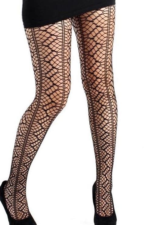 A Black Spider Web Fishnet Stocking For Women Perfect As An Etsy
