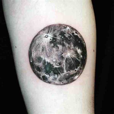 90 Moon Tattoos For Men Ship Of Light On The Sea Of Night