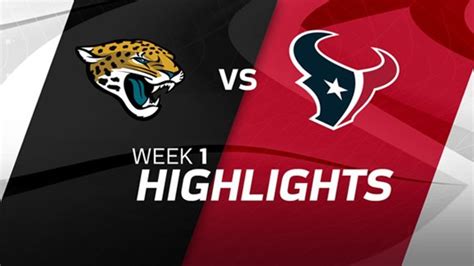Jacksonville Jaguars Vs Houston Texans Highlights Week 1