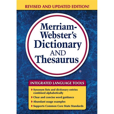 Merriam Websters Dictionary And Thesaurus Trade Paperback Size Mw