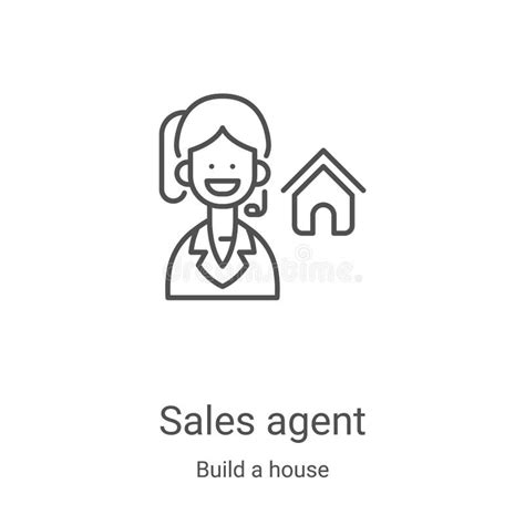 Sales Agent Icon Vector From Build A House Collection Thin Line Sales