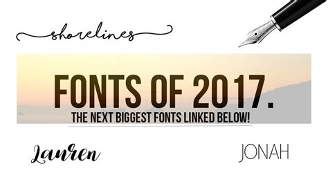 Fonts Of 2017 Fonts Everyones Going To Use Youtube
