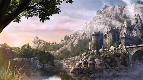 Glory From The Past Forest Fantasy Medieval Nature Ruin Castle