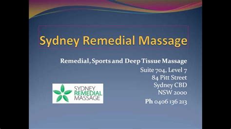 Sydney Remedial Massage Youtube