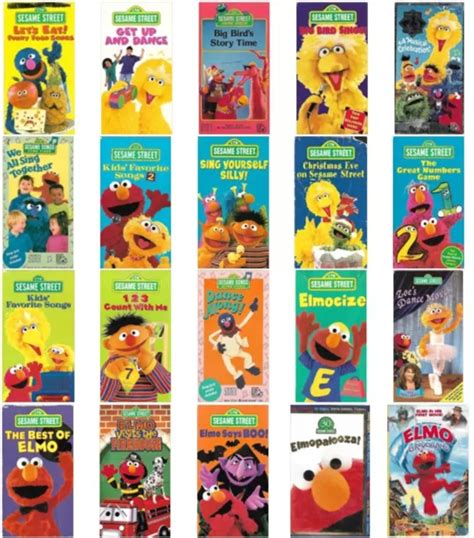 Sesame Street Lot Of 20 Vhs Video Tapes Big Bird Elmo 2999 Picclick