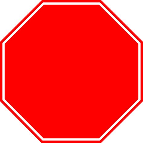 Outline Of A Stop Sign Clipart Best