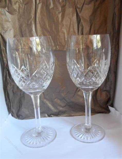 Antiques Atlas Extra Large Pair Of Vintage Cut Glass Goblets