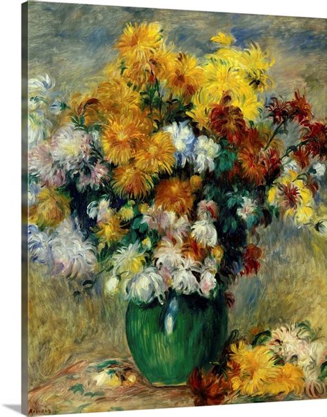 Bunch Of Chrysanthemums By 19th Century French Impressionist Pierre