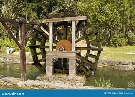 Wooden Waterwheel Stock Photo Image Of Power Historic 28885144
