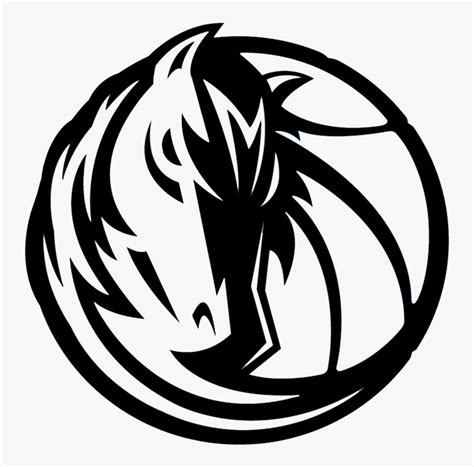 Black Dallas Mavericks Logo Hd Png Download Kindpng