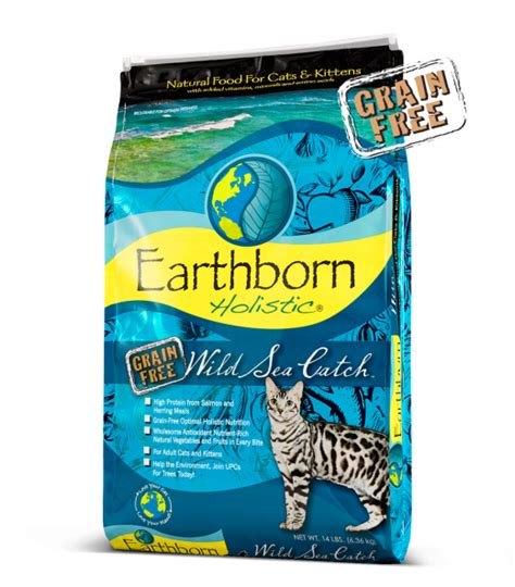 Live fish, rock and sand, ocean water, crystals and salt; Earthborn Cat Food | Hamilton's of Ortonville