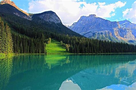 Emerald Lake At Yoho National Park In British Columbia Canada