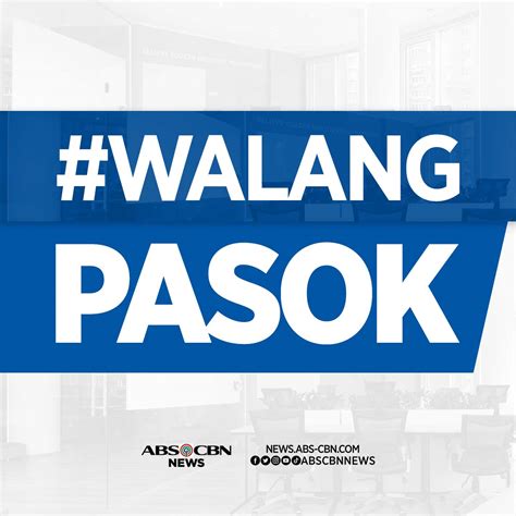 Walang Pasok On Twitter Just In As Of P M Sinuspinde Ng
