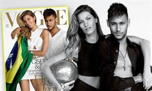 Gisele Bundchen Poses With Neymar On Vogue Brazil Cover Ahead Of World Cup Daily Mail Online