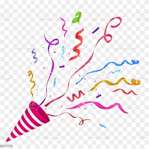 An astronaut shooting into space with it's besides using svg to make path animation sketching a shape, you can use it on typography like what this creator made. Vector Confetti Festive Illustration Party Popper Isolated ...