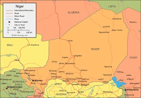 Niger Hartat Gjeografike Në Niger Shqipëria Express