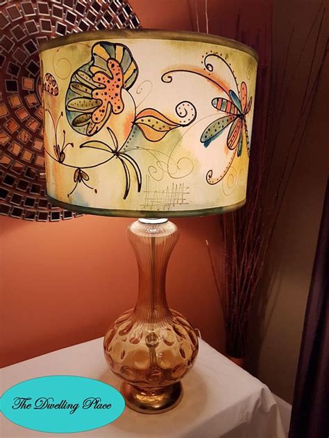 Pin By Fab Boho On Boho Decor Silk Lampshade Painting Lamp Shades