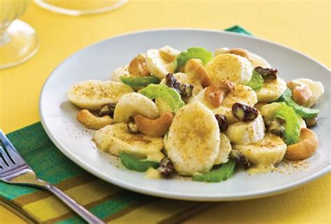 Curried Banana Salad Banana Recipes Vegan Dishes Recipes