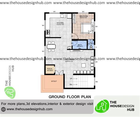 23 X 35 Ft 4 Bhk Duplex House Plan Design In 1530 Sq Ft The House