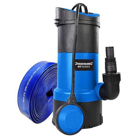 Submersible Water Pump 750w 5m Hose Lay Flat Hose Powerful Fast 13000