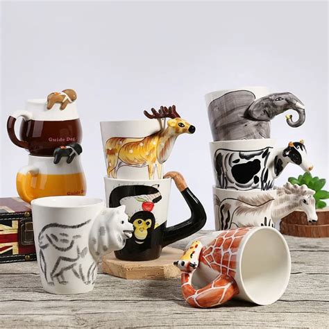 Buy 3d Ceramic Animal Mug Coffee Milk Tea Mug Cute