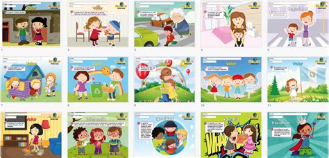 Vídeos con valores para niños. Láminas a todo color para trabajar los valores ...