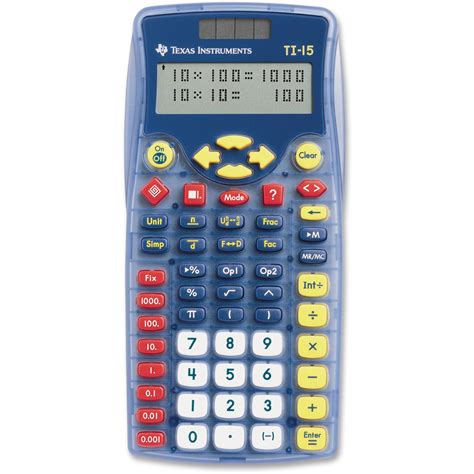 Texas Instruments Ti 15 Explorer Elementary Calculator Blue Walmart