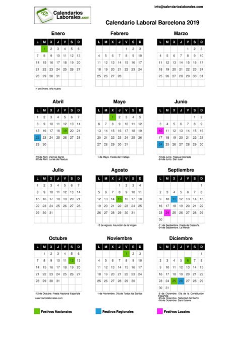 La capital catalana cuenta con muchos días con festivos de carácter nacional, a los que tenemos que sumar los autonómicos de manera que vamos a ofreceros a continuación. Calendario Laboral Barcelona 2019