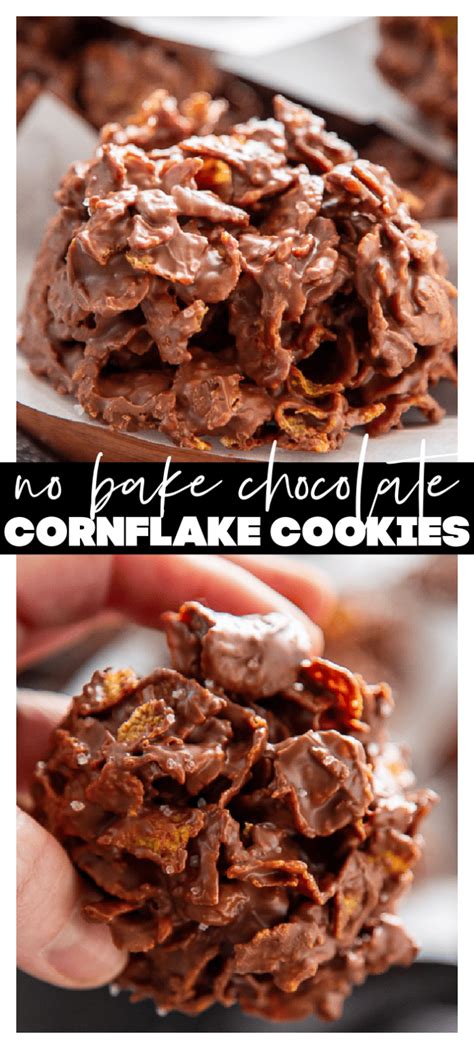 No Bake Chocolate Cornflake Cookies Dash Of Sanity