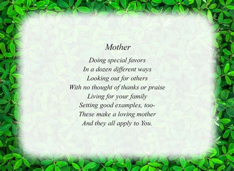 Mother Free Mother Poems