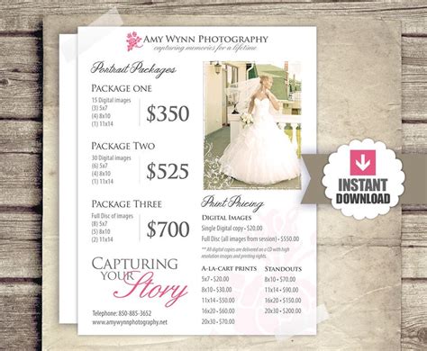 Photography Session Prices Do You Have A Formal Price Structure Or