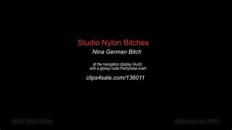 Nina German Bitch Presents Her Legs And Nylon Feet It Plays On The Audi Navigation Display