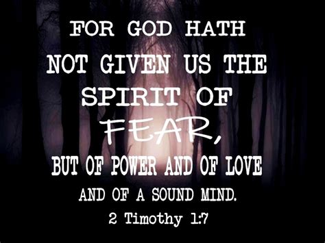 God Has Not Given Us A Spirit Of Fear Picture 2 Timothy 17 Etsy