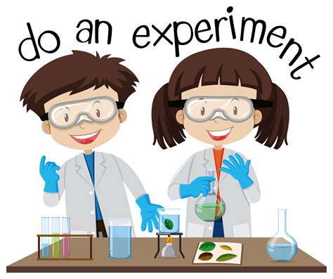 Dos Niños Haciendo Un Experimento En El Laboratorio De Ciencias 293912 Vector En Vecteezy