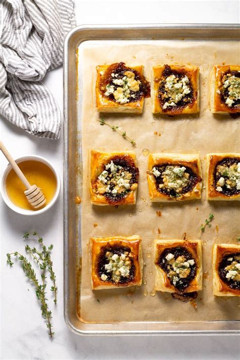Caramelized Onion And Blue Cheese Puff Pastry Tarts Recipe Puff