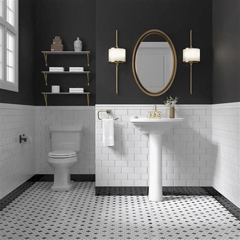 You can deny the power of this contrasting combination. DIY Projects and Ideas | White bathroom tiles, White ...