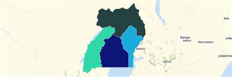 Map Of Uganda Regions Mapline