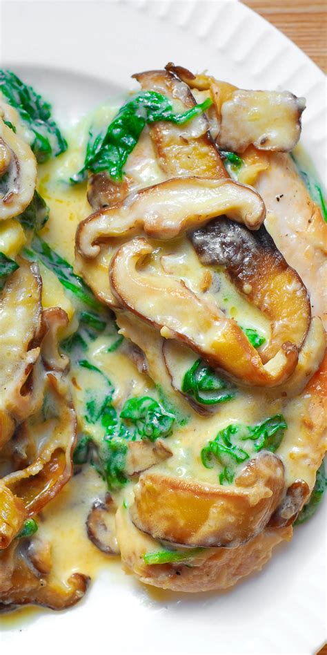 My chicken and mushroom pie is proper comfort food. Creamy Parmesan Spinach and Mushroom Chicken in 2020 ...