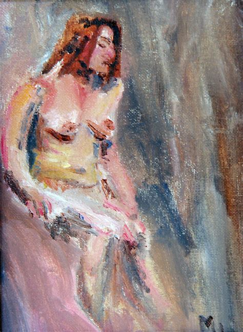 Seated Nude Painting By Michael Helfen Fine Art America
