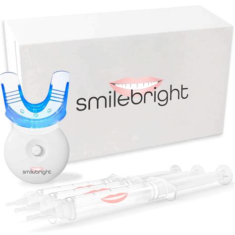 Smilebright 35 Carbamide Peroxide Teeth Whitening Kit With Led Light Tray Strong Mint Teeth