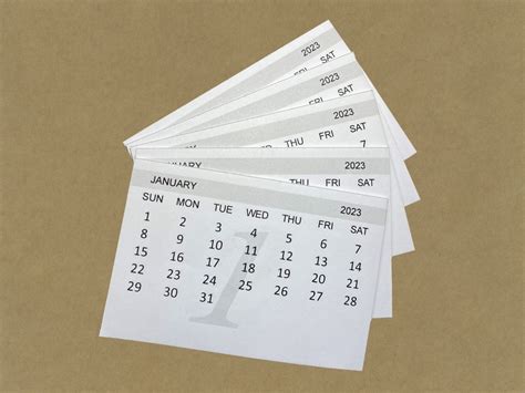 Mini Calendar Tabs 2024 Week Starts Sunday Papertisserie